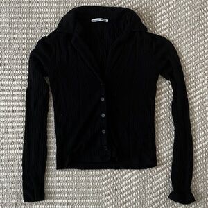 Reformation Black Button Down